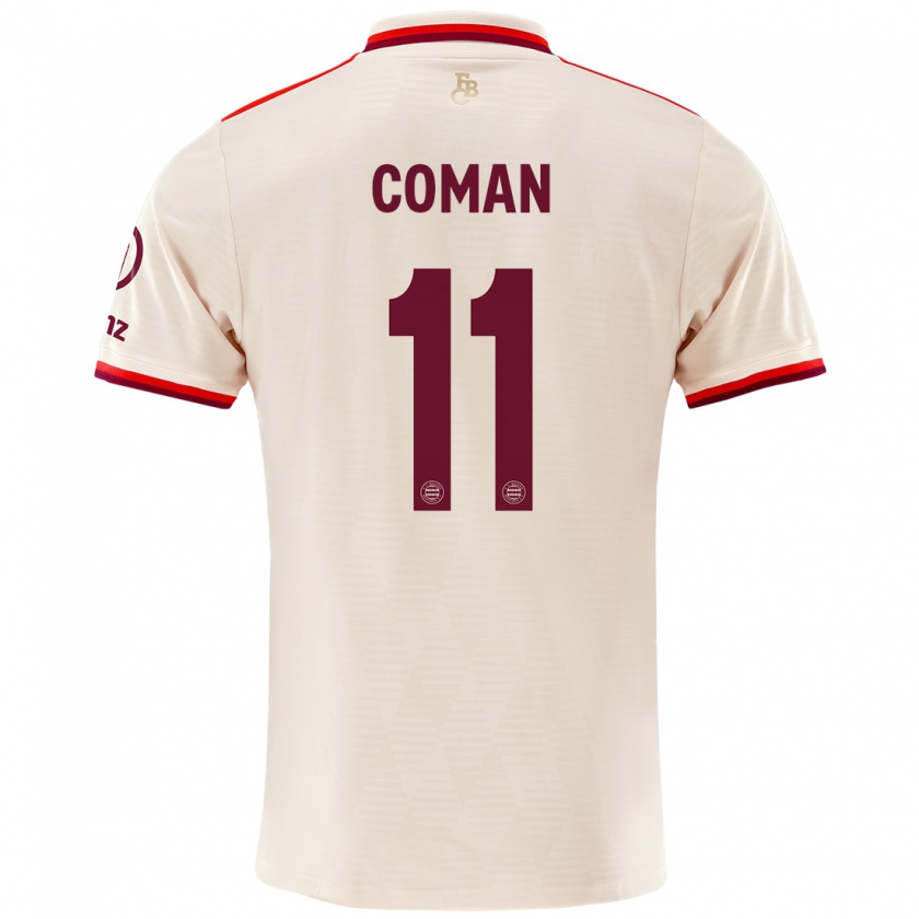 Kandiny Kinder Kingsley Coman #11 Leinen Ausweichtrikot Trikot 2024/25 T-Shirt