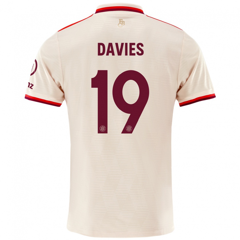 Kandiny Kinder Alphonso Davies #19 Leinen Ausweichtrikot Trikot 2024/25 T-Shirt