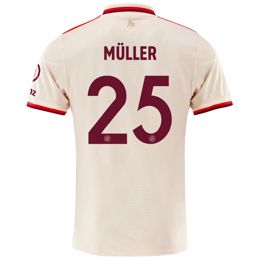 Kandiny Kinder Thomas Müller #25 Leinen Ausweichtrikot Trikot 2024/25 T-Shirt