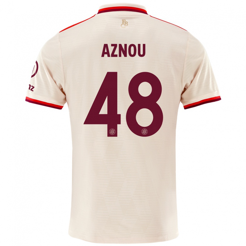 Kandiny Kinder Adam Aznou #48 Leinen Ausweichtrikot Trikot 2024/25 T-Shirt