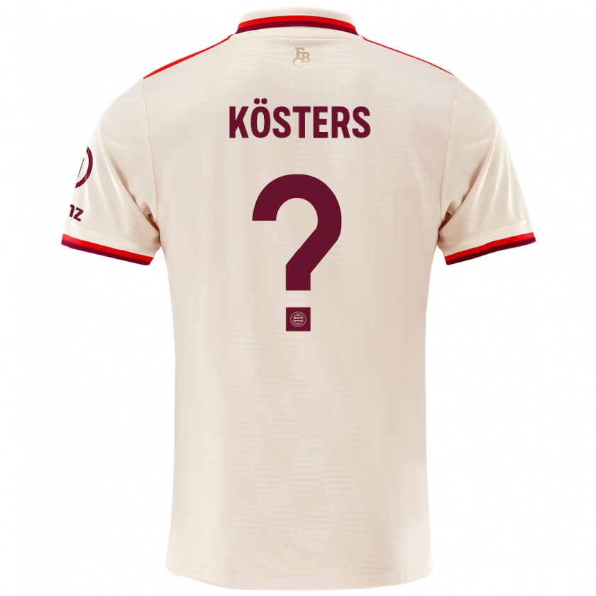 Kandiny Kinder Matthias Kösters #0 Leinen Ausweichtrikot Trikot 2024/25 T-Shirt