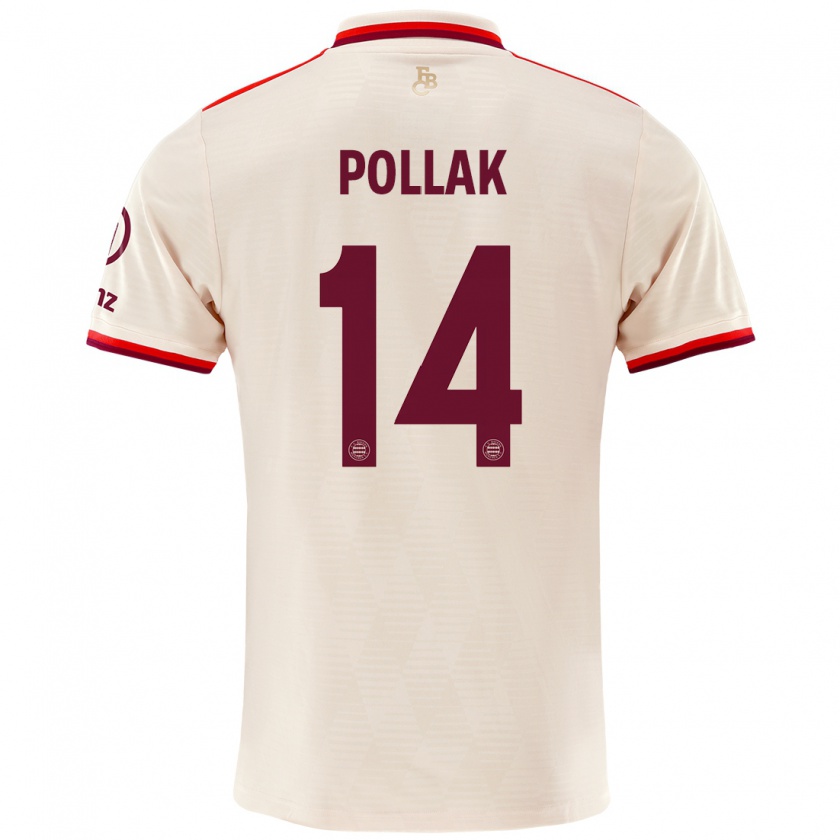 Kandiny Kinder Florian Pollak #14 Leinen Ausweichtrikot Trikot 2024/25 T-Shirt