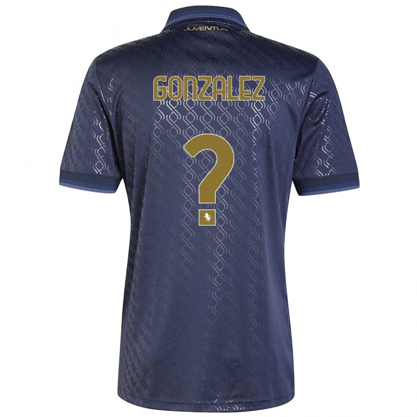 Kandiny Kinder Facundo González #0 Marineblau Ausweichtrikot Trikot 2024/25 T-Shirt