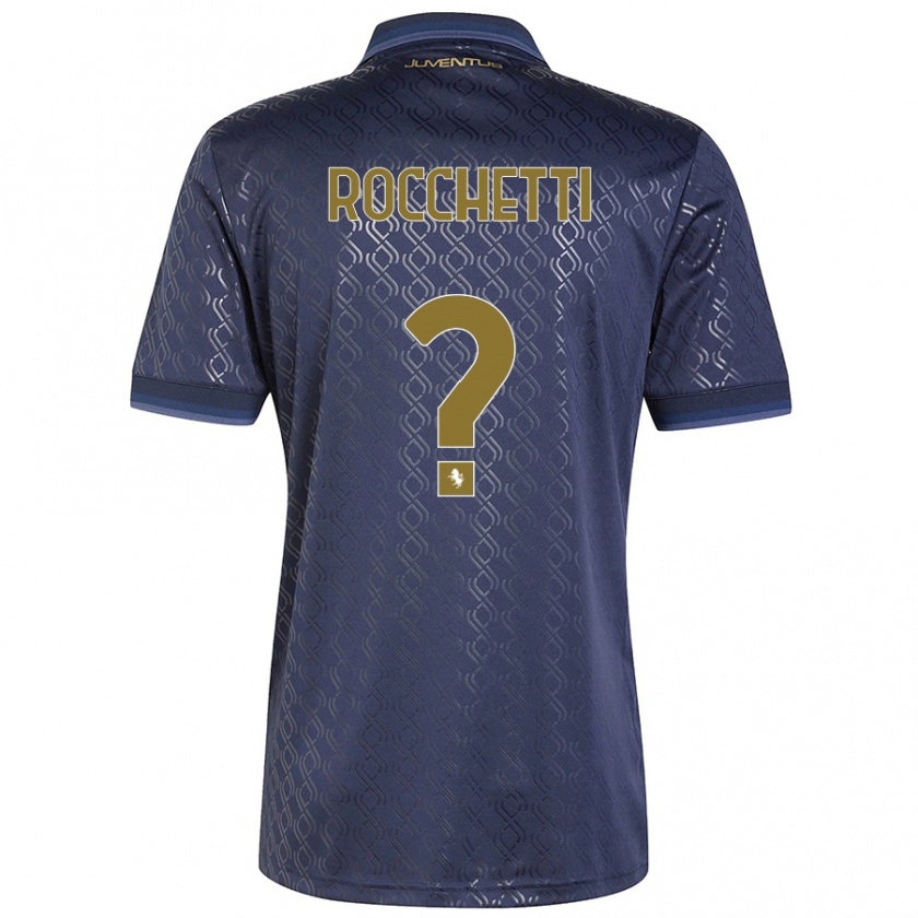 Kandiny Kinder Edoardo Rocchetti #0 Marineblau Ausweichtrikot Trikot 2024/25 T-Shirt