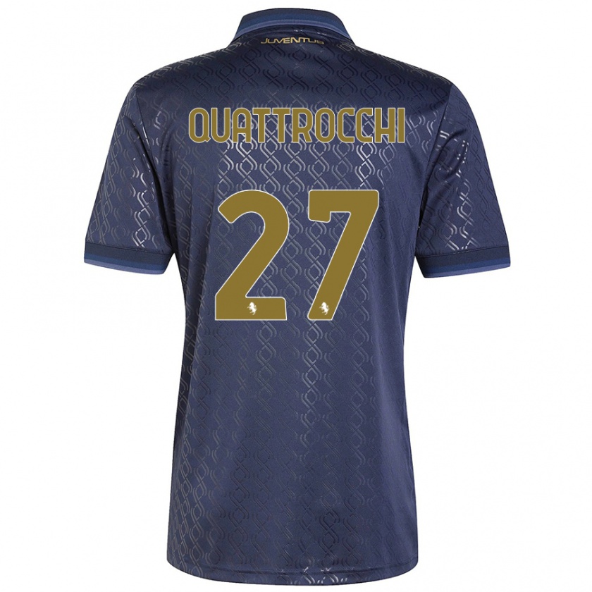 Kandiny Kinder Juan Ignacio Quattrocchi #27 Marineblau Ausweichtrikot Trikot 2024/25 T-Shirt