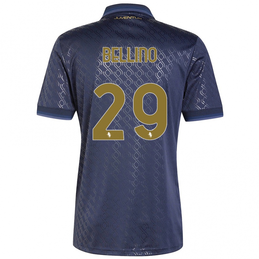 Kandiny Kinder Filippo Bellino #29 Marineblau Ausweichtrikot Trikot 2024/25 T-Shirt