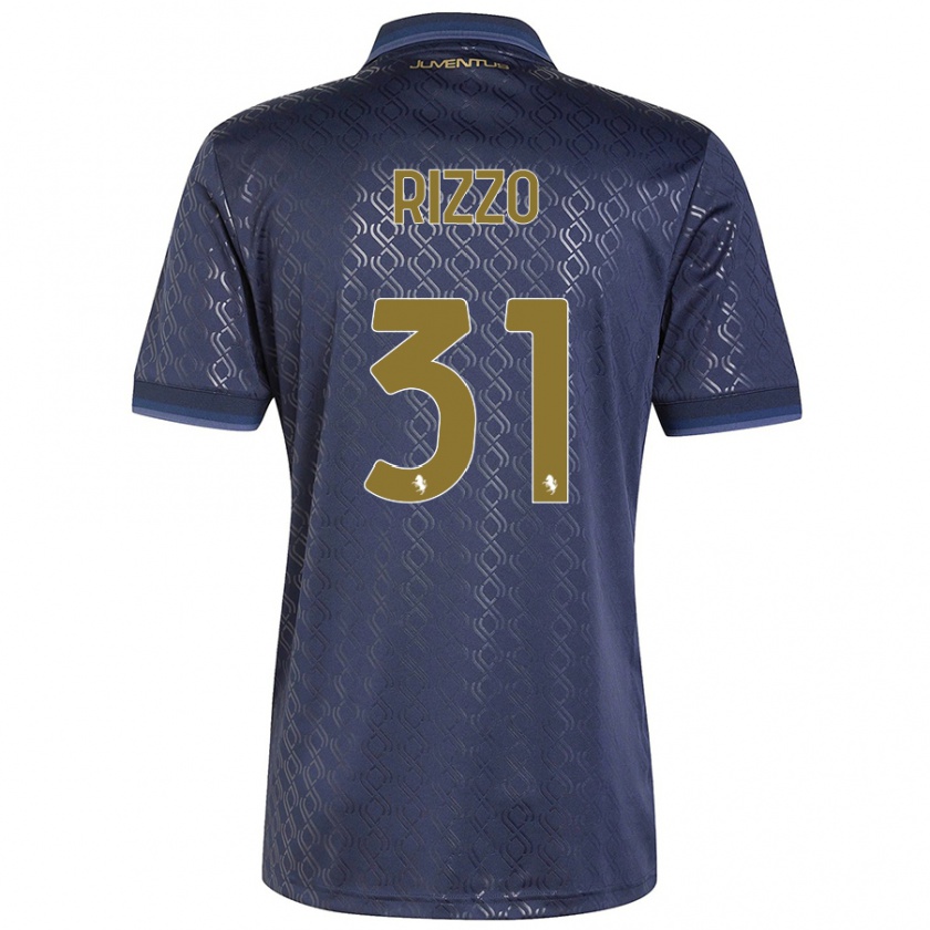 Kandiny Kinder Niccolò Rizzo #31 Marineblau Ausweichtrikot Trikot 2024/25 T-Shirt