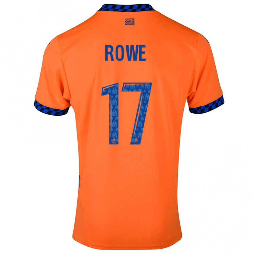 Kandiny Kinder Jonathan Rowe #17 Orange Dunkelblau Ausweichtrikot Trikot 2024/25 T-Shirt