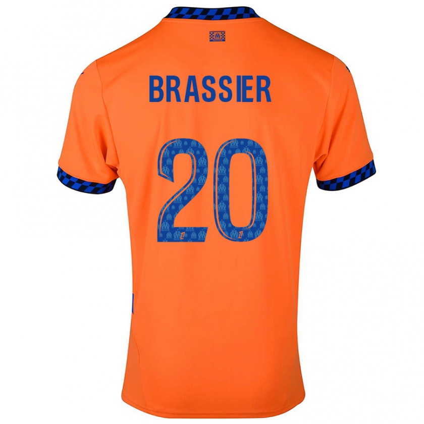 Kandiny Kinder Lilian Brassier #20 Orange Dunkelblau Ausweichtrikot Trikot 2024/25 T-Shirt