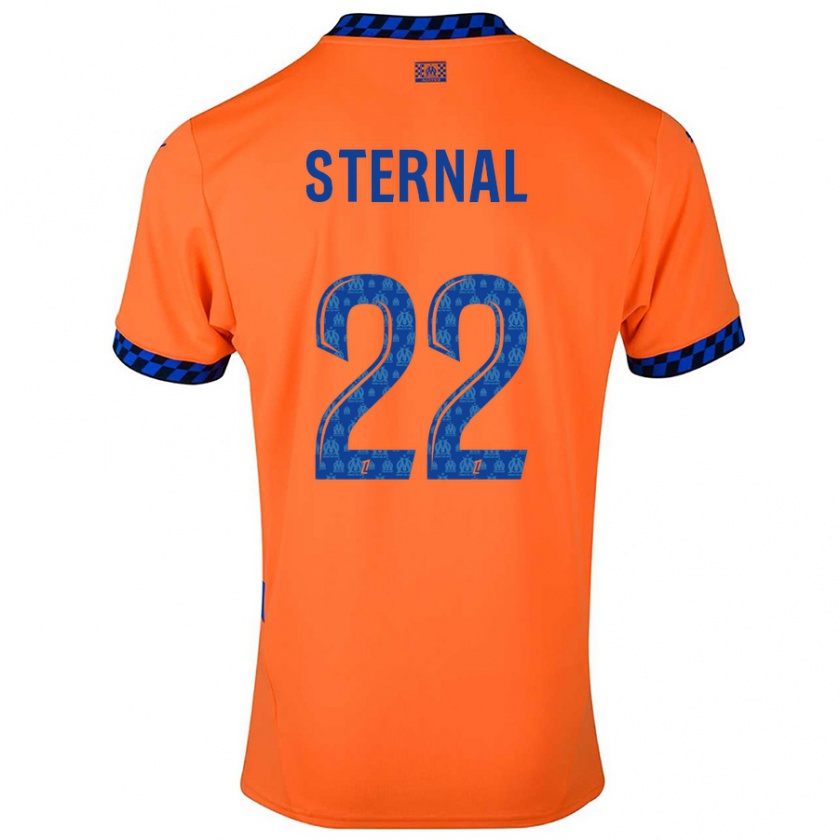 Kandiny Kinder Enzo Sternal #22 Orange Dunkelblau Ausweichtrikot Trikot 2024/25 T-Shirt