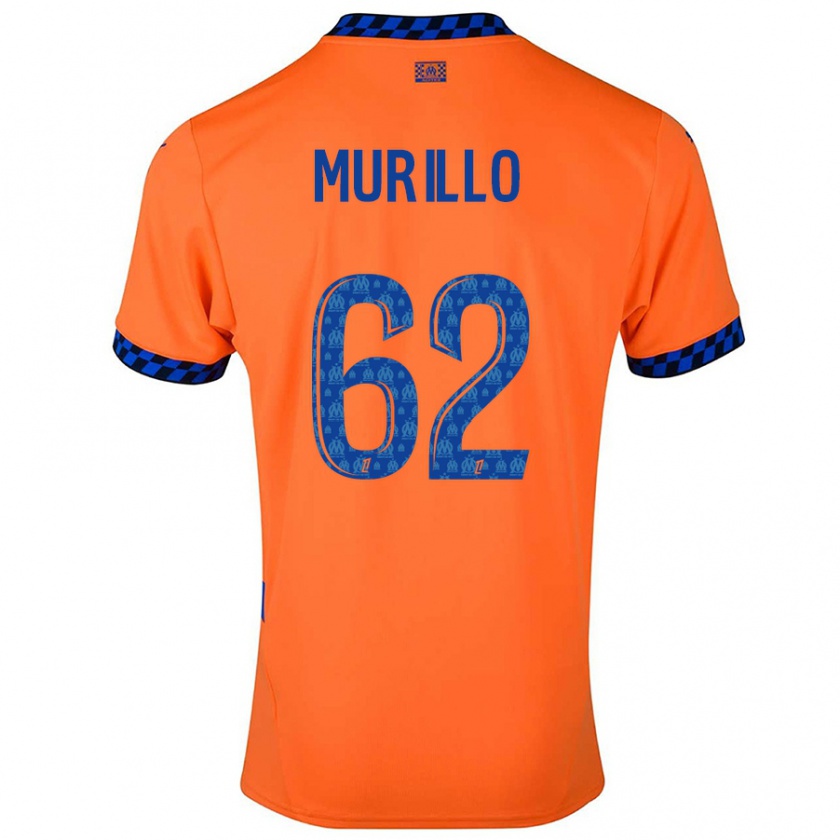 Kandiny Kinder Amir Murillo #62 Orange Dunkelblau Ausweichtrikot Trikot 2024/25 T-Shirt