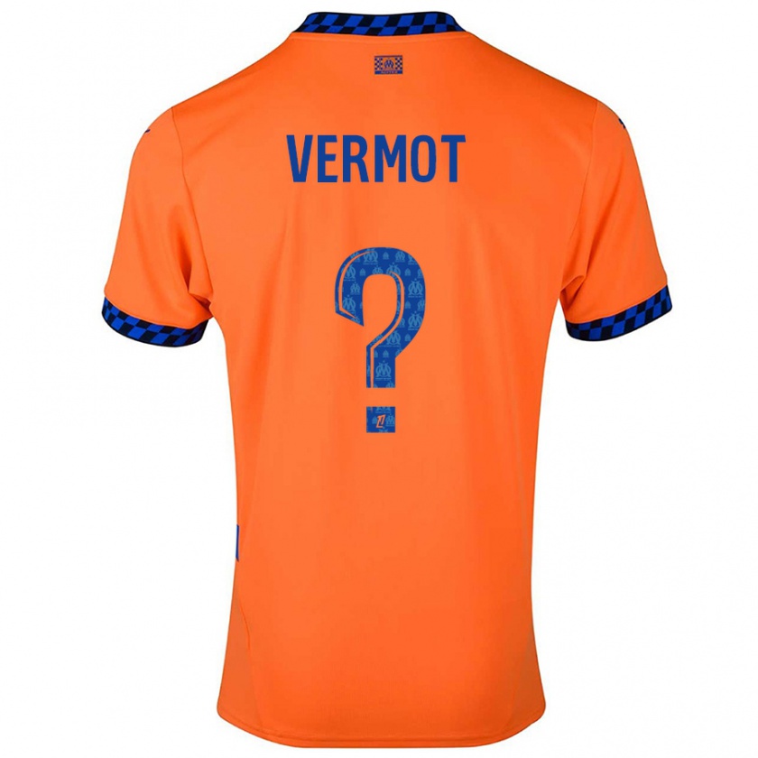 Kandiny Kinder Théo Vermot #0 Orange Dunkelblau Ausweichtrikot Trikot 2024/25 T-Shirt