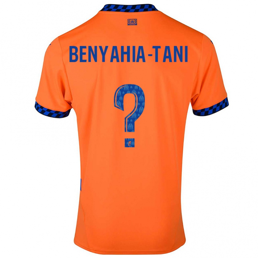 Kandiny Kinder Aylan Benyahia-Tani #0 Orange Dunkelblau Ausweichtrikot Trikot 2024/25 T-Shirt