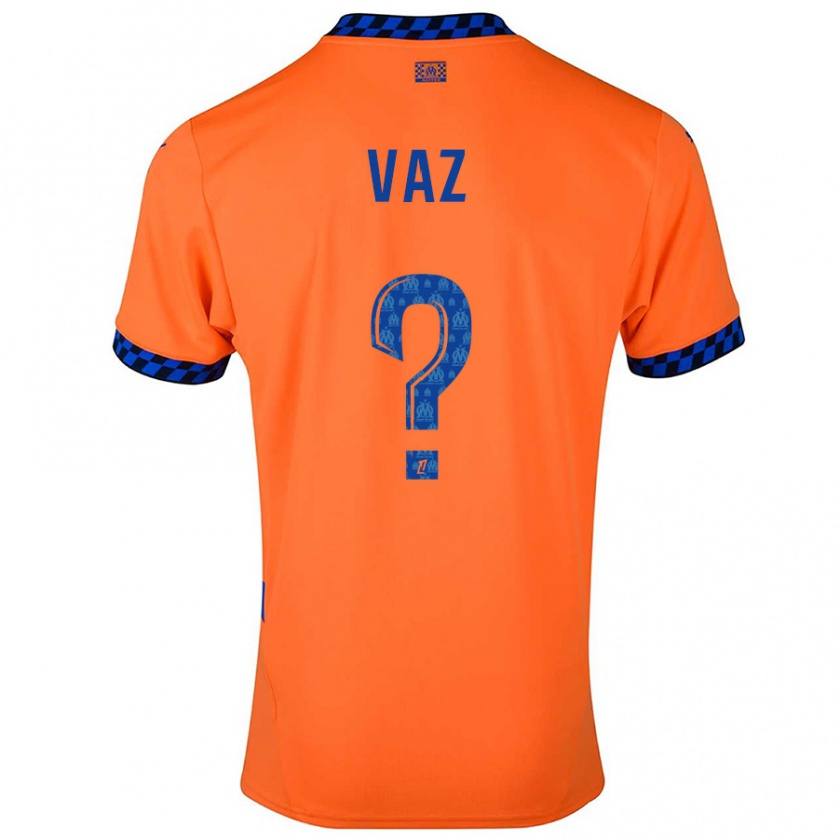 Kandiny Kinder Robinio Vaz #0 Orange Dunkelblau Ausweichtrikot Trikot 2024/25 T-Shirt