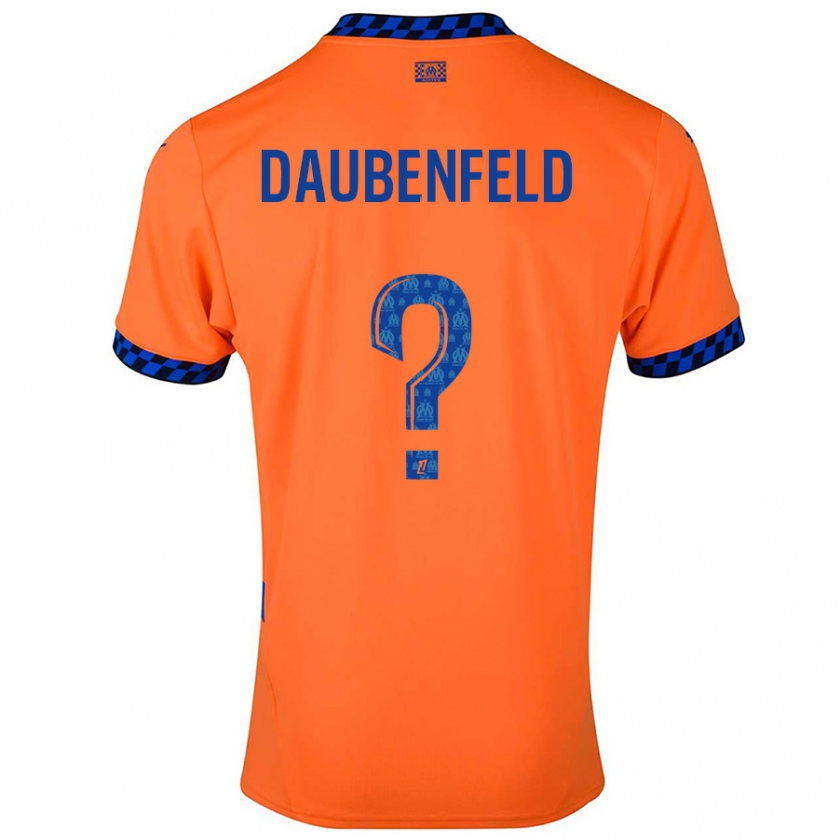 Kandiny Kinder Lucas Daubenfeld #0 Orange Dunkelblau Ausweichtrikot Trikot 2024/25 T-Shirt