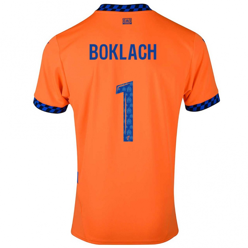 Kandiny Kinder Kateryna Boklach #1 Orange Dunkelblau Ausweichtrikot Trikot 2024/25 T-Shirt