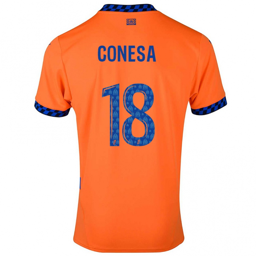 Kandiny Kinder Anna Conesa #18 Orange Dunkelblau Ausweichtrikot Trikot 2024/25 T-Shirt