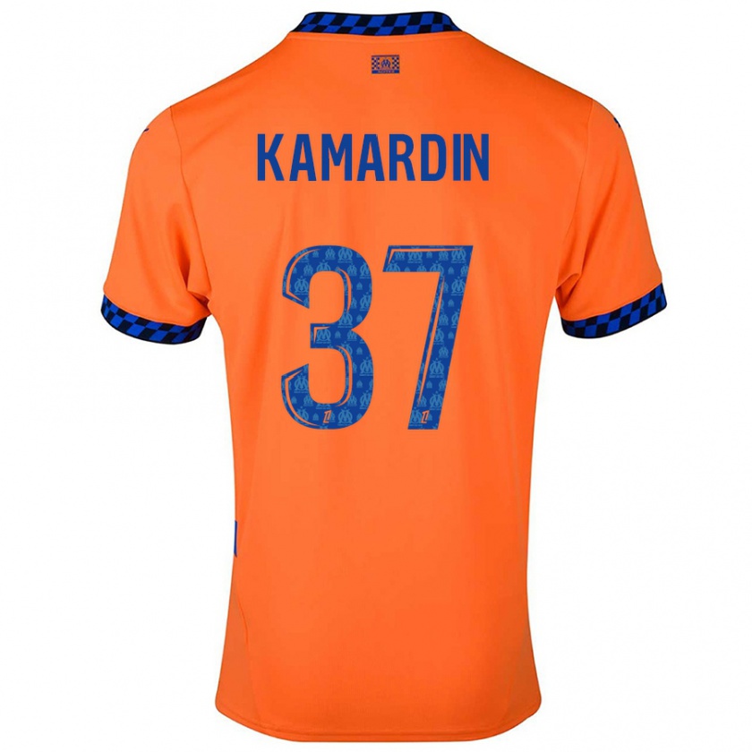 Kandiny Kinder Aaron Kamardin #37 Orange Dunkelblau Ausweichtrikot Trikot 2024/25 T-Shirt