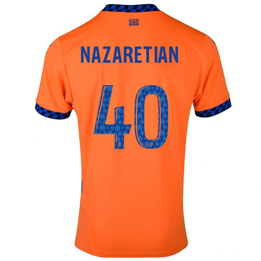 Kandiny Kinder Manuel Nazaretian #40 Orange Dunkelblau Ausweichtrikot Trikot 2024/25 T-Shirt