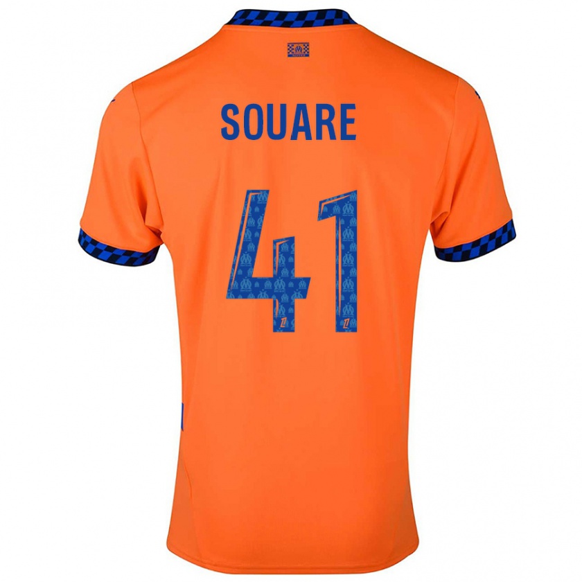 Kandiny Kinder Cheick Souare #41 Orange Dunkelblau Ausweichtrikot Trikot 2024/25 T-Shirt