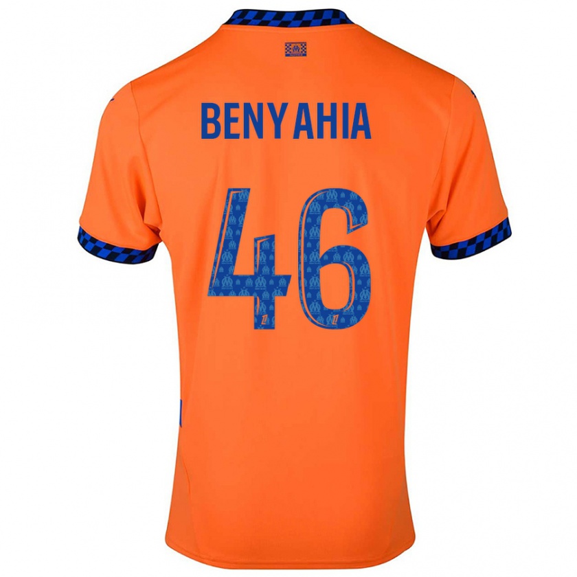 Kandiny Kinder Aylan Benyahia-Tani #46 Orange Dunkelblau Ausweichtrikot Trikot 2024/25 T-Shirt