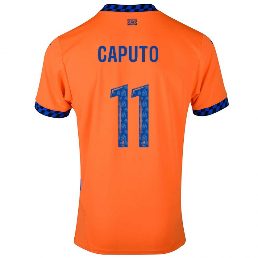 Kandiny Kinder Cindy Caputo #11 Orange Dunkelblau Ausweichtrikot Trikot 2024/25 T-Shirt