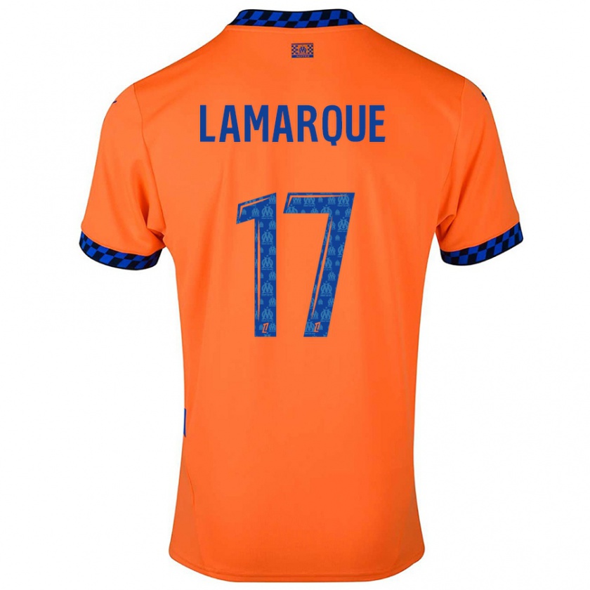 Kandiny Kinder Alais Lamarque #17 Orange Dunkelblau Ausweichtrikot Trikot 2024/25 T-Shirt