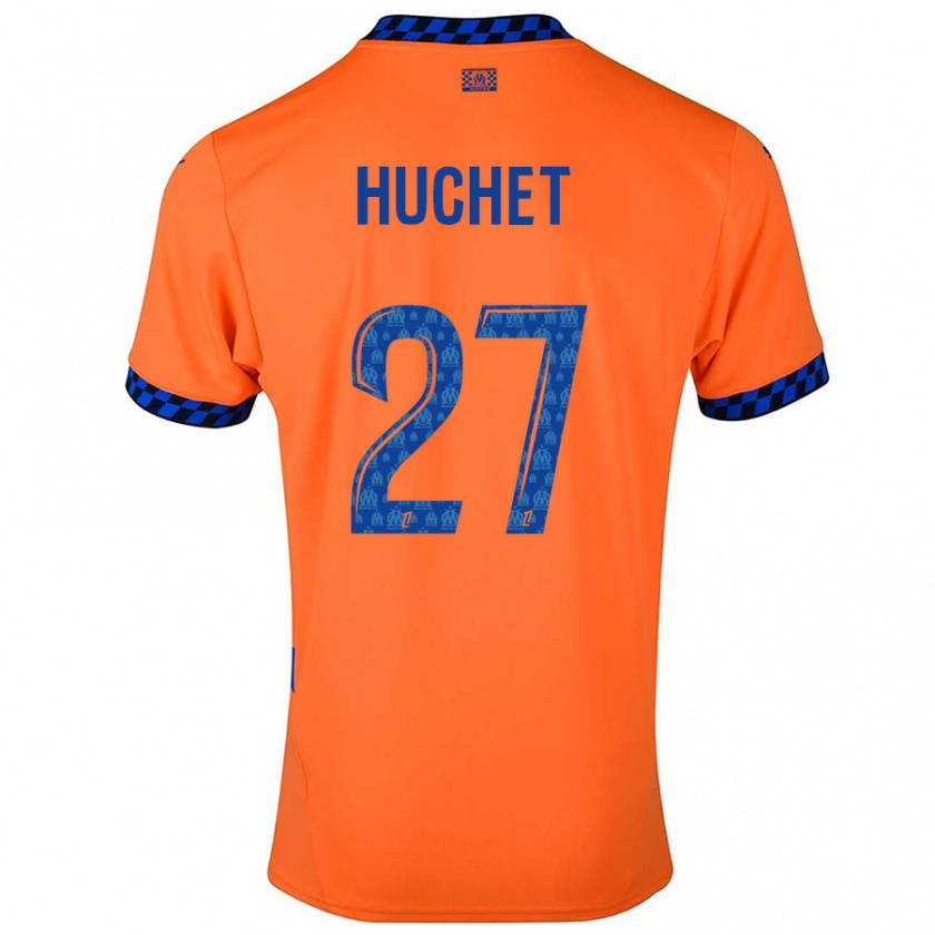 Kandiny Kinder Sarah Huchet #27 Orange Dunkelblau Ausweichtrikot Trikot 2024/25 T-Shirt