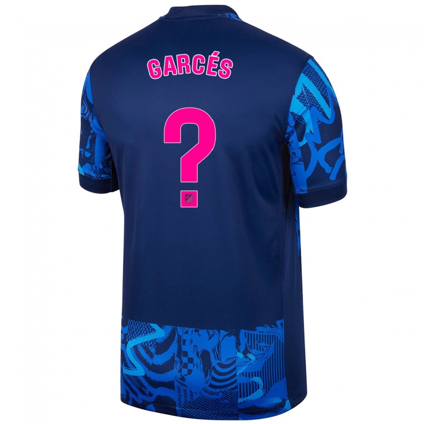 Kandiny Kinder Borja Garcés #0 Königsblau Ausweichtrikot Trikot 2024/25 T-Shirt