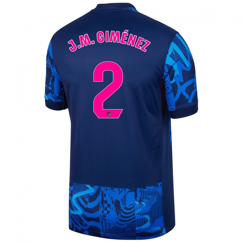 Kandiny Kinder José María Giménez #2 Königsblau Ausweichtrikot Trikot 2024/25 T-Shirt