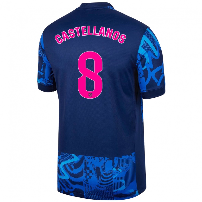 Kandiny Kinder Jorge Castellanos #8 Königsblau Ausweichtrikot Trikot 2024/25 T-Shirt