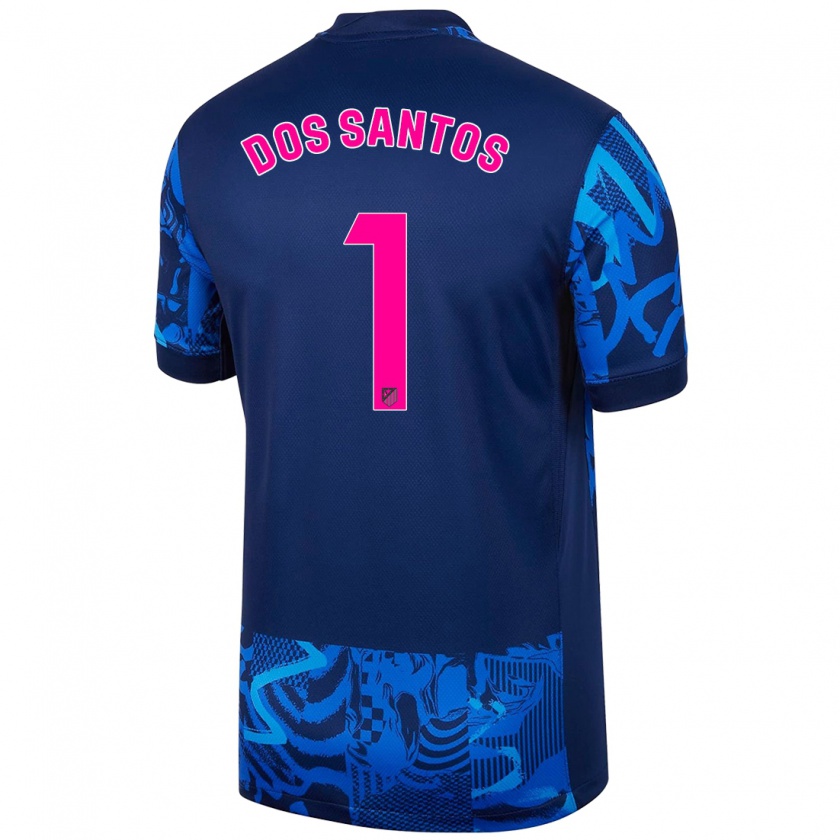 Kandiny Kinder Alex Dos Santos #1 Königsblau Ausweichtrikot Trikot 2024/25 T-Shirt