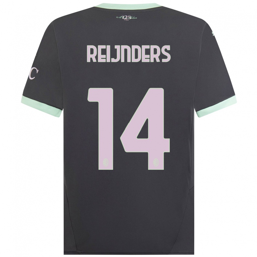 Kandiny Kinder Tijjani Reijnders #14 Grau Ausweichtrikot Trikot 2024/25 T-Shirt