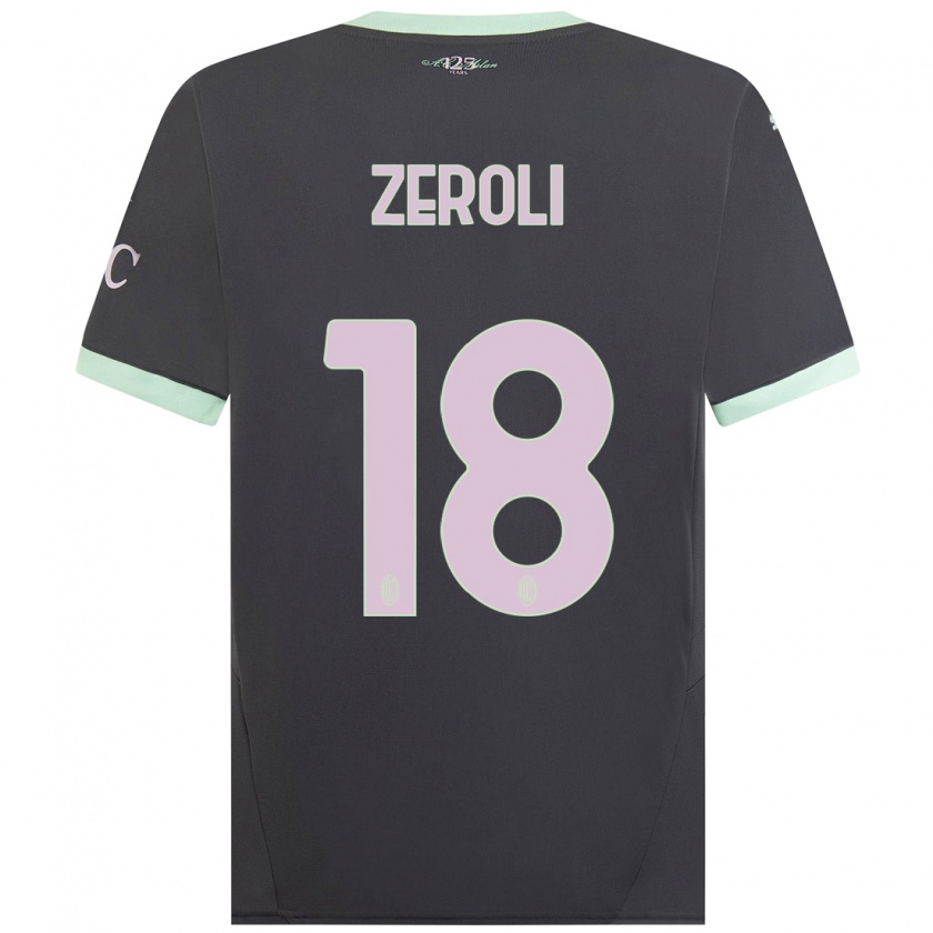 Kandiny Kinder Kevin Zeroli #18 Grau Ausweichtrikot Trikot 2024/25 T-Shirt