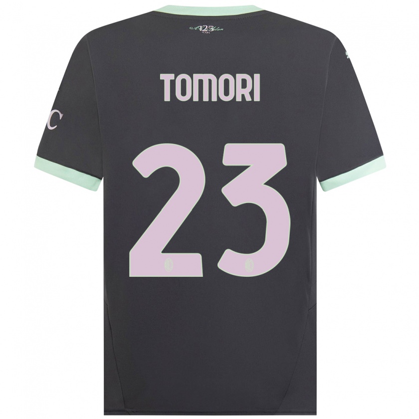 Kandiny Kinder Fikayo Tomori #23 Grau Ausweichtrikot Trikot 2024/25 T-Shirt