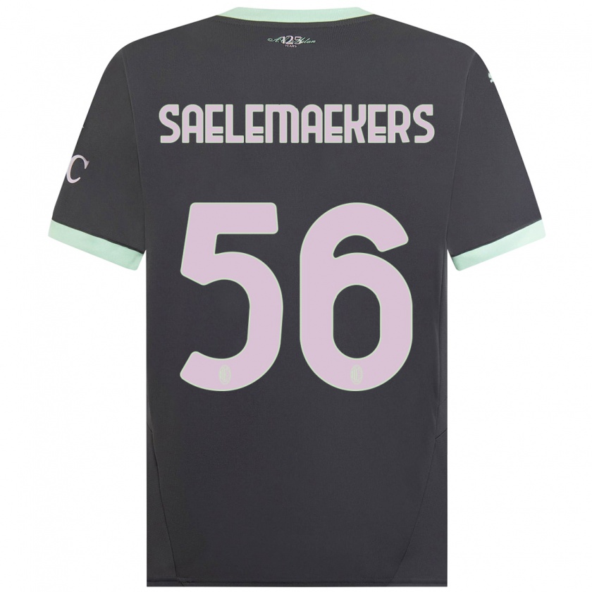 Kandiny Kinder Alexis Saelemaekers #56 Grau Ausweichtrikot Trikot 2024/25 T-Shirt