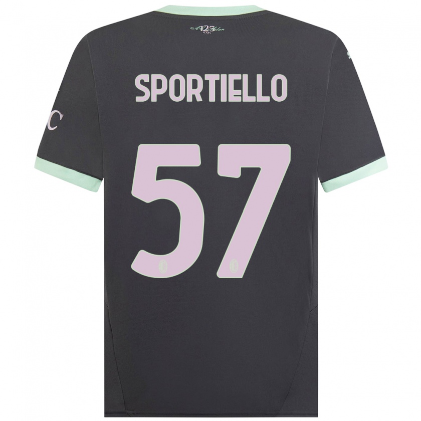 Kandiny Kinder Marco Sportiello #57 Grau Ausweichtrikot Trikot 2024/25 T-Shirt