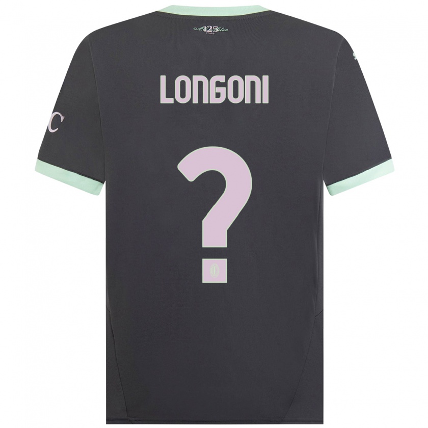 Kandiny Kinder Alessandro Longoni #0 Grau Ausweichtrikot Trikot 2024/25 T-Shirt