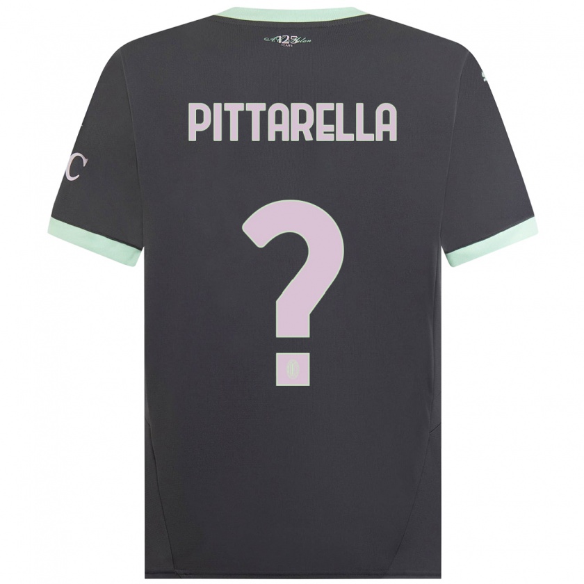 Kandiny Kinder Matteo Pittarella #0 Grau Ausweichtrikot Trikot 2024/25 T-Shirt