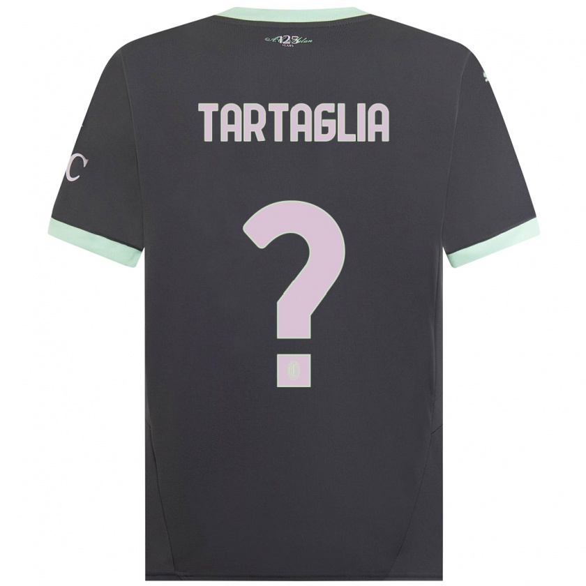 Kandiny Kinder Edoardo Tartaglia #0 Grau Ausweichtrikot Trikot 2024/25 T-Shirt