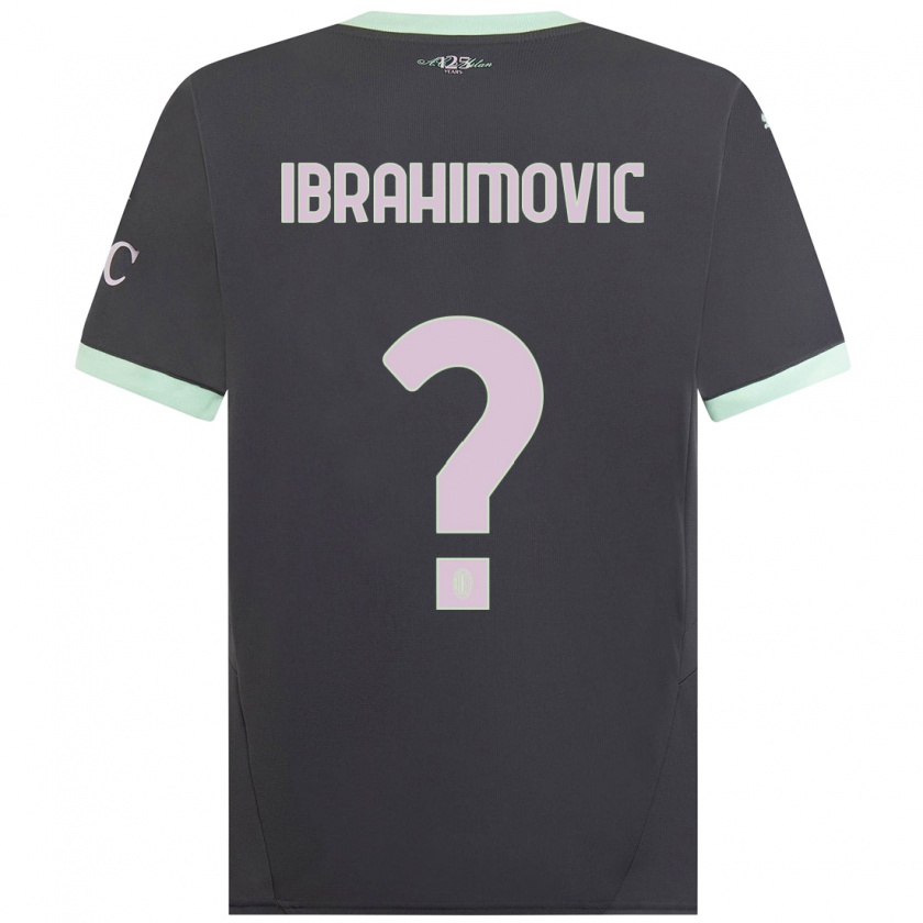 Kandiny Kinder Vincent Ibrahimovic #0 Grau Ausweichtrikot Trikot 2024/25 T-Shirt