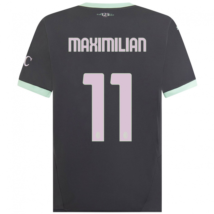 Kandiny Kinder Maximilian Ibrahimović #11 Grau Ausweichtrikot Trikot 2024/25 T-Shirt