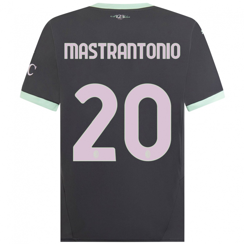 Kandiny Kinder Davide Mastrantonio #20 Grau Ausweichtrikot Trikot 2024/25 T-Shirt