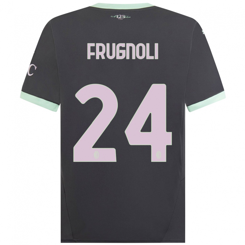 Kandiny Kinder Leonardo Frugnoli #24 Grau Ausweichtrikot Trikot 2024/25 T-Shirt