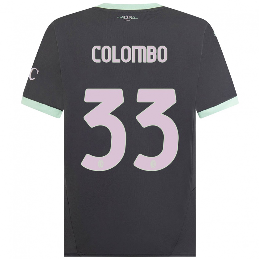 Kandiny Kinder Federico Colombo #33 Grau Ausweichtrikot Trikot 2024/25 T-Shirt