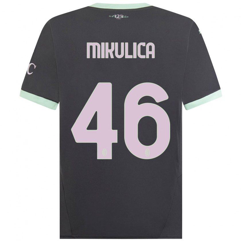 Kandiny Kinder Petra Mikulica #46 Grau Ausweichtrikot Trikot 2024/25 T-Shirt