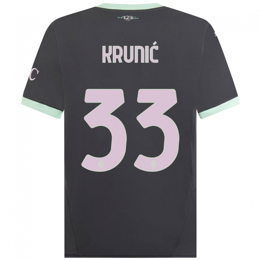 Kandiny Kinder Rade Krunic #33 Grau Ausweichtrikot Trikot 2024/25 T-Shirt