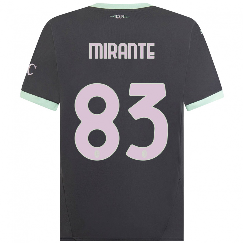 Kandiny Kinder Antonio Mirante #83 Grau Ausweichtrikot Trikot 2024/25 T-Shirt