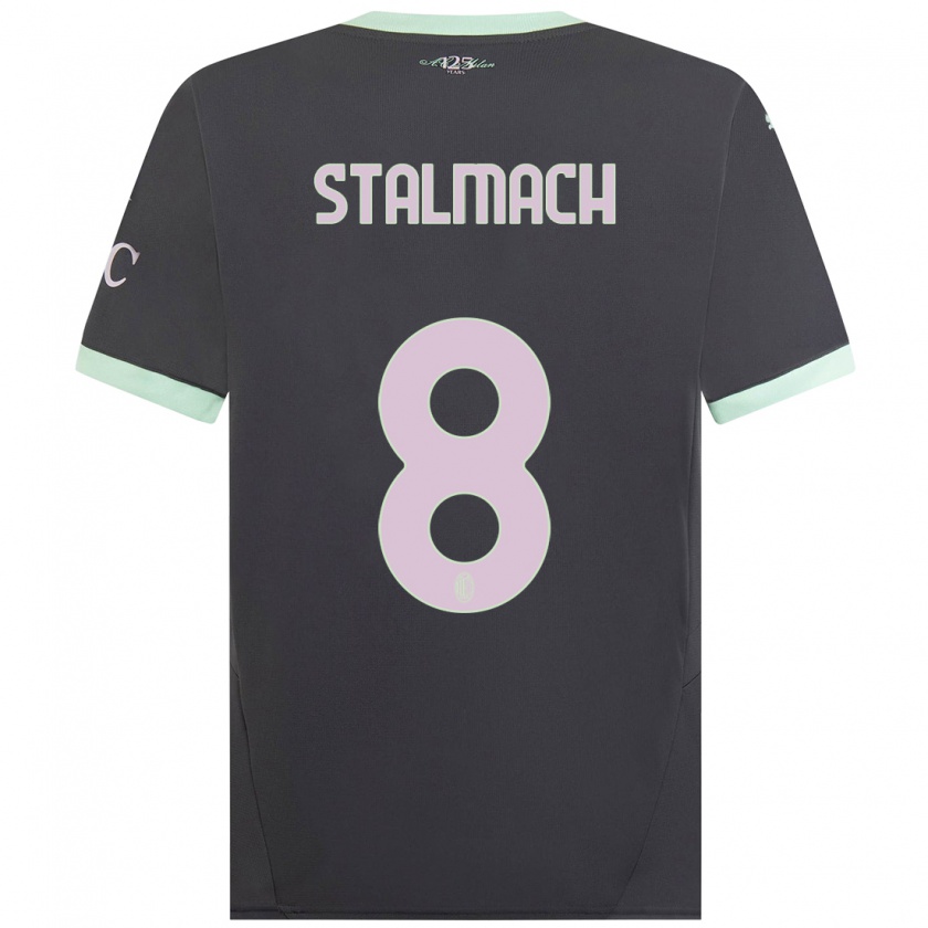 Kandiny Kinder Dariusz Stalmach #8 Grau Ausweichtrikot Trikot 2024/25 T-Shirt