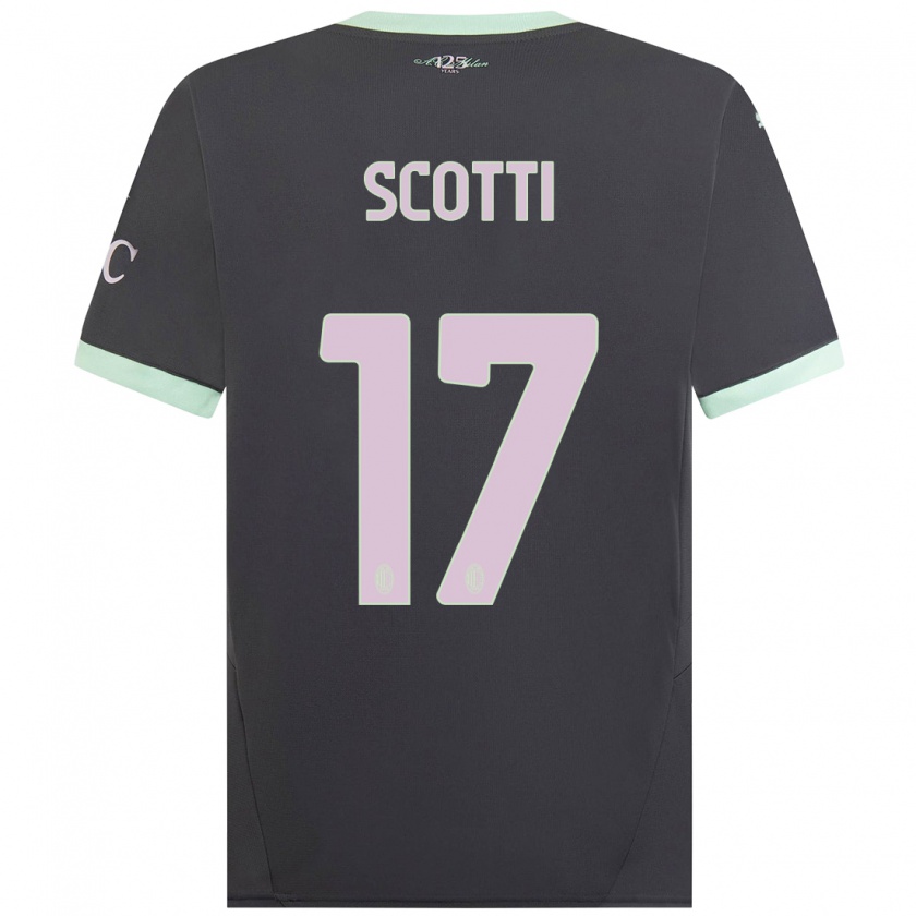 Kandiny Kinder Filippo Scotti #17 Grau Ausweichtrikot Trikot 2024/25 T-Shirt